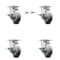 Service Caster 5 Inch Kingpinless Thermoplastic Rubber Wheel Caster Brakes 2 Swivel Locks, 4PK SCC-KP30S520-TPRRD-SLB-BSL-2-SLB-2 - alternate 1